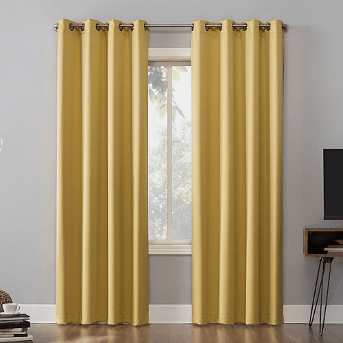 Home Culture Smart Solid Blackout Curtains with Tieback, Gold – Home ...