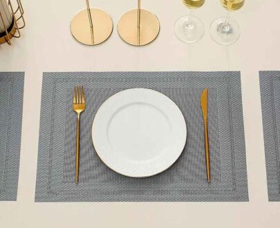 Pvc 6 pc dining table mat by home culture