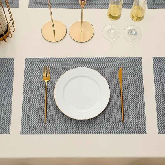 Pvc 6 pc dining table mat by home culture