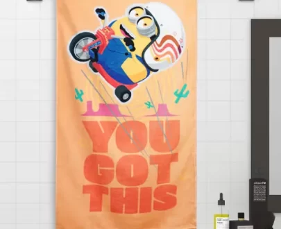 spaces minion kids towel by home culture